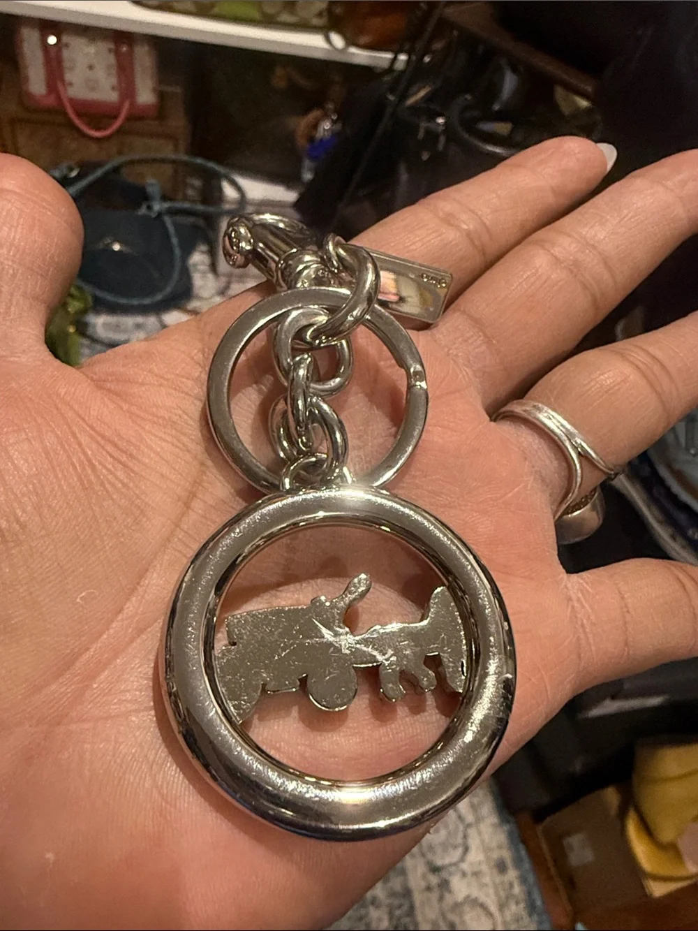 Coach branded keychain